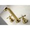 Kingston Brass KS4122AX Metropolitan 2-Handle Wall Mount Bathroom Faucet, Brass KS4122AX - alternate 6